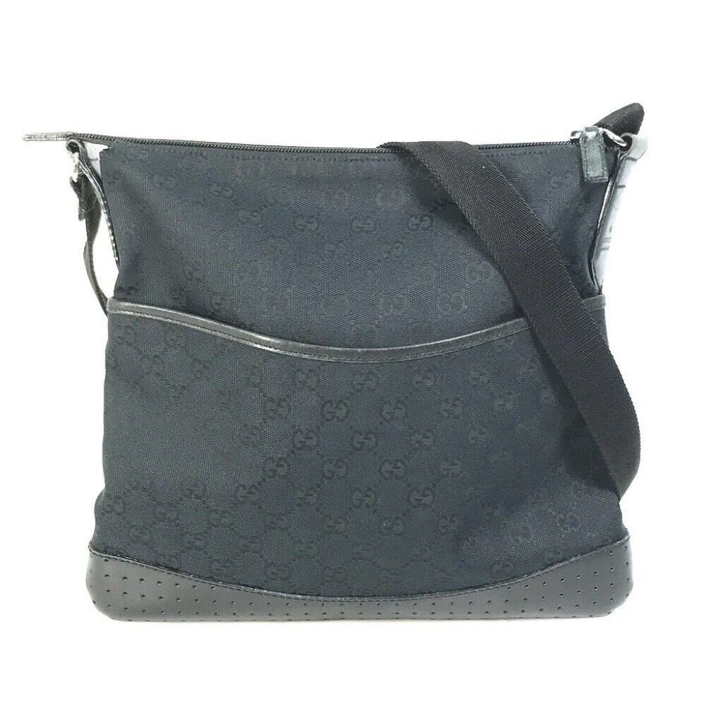 GUCCI GG Bag Shoulder Bag GG Canvas Black